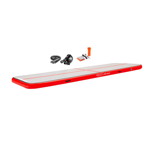 Купить Мат гимнастический  4FIZJO Air Track Mat 600 x 100 x 15 см White/Red в Киеве - фото №1